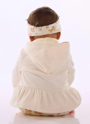 Up Baby - Conjunto Cardigan Calça Branco - UP BABY