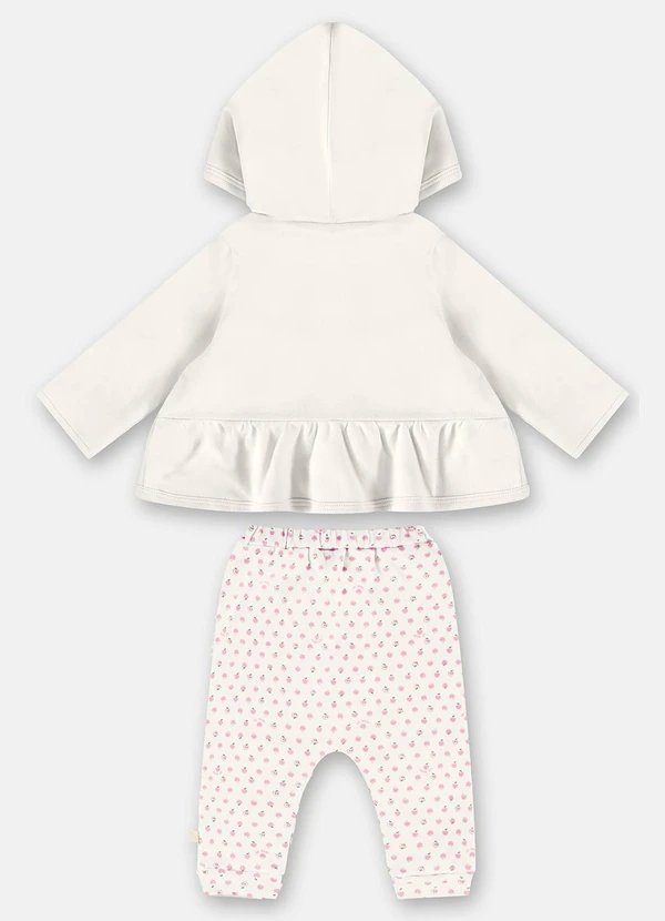 Up Baby - Conjunto Cardigan e Calça Bebê Bege 2