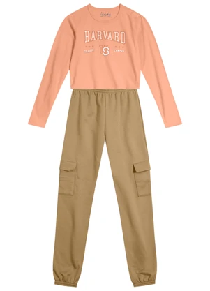 Young Class - Conjunto Cargo Teen Menina Laranja - YOUNG CLASS