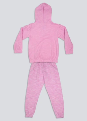 Fakini Kids - Conjunto Casaco com Capuz e Calca Rosa - FAKINI KIDS