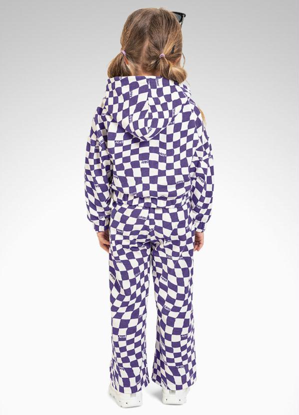 Playground - Conjunto Casaco Cropped e Calca Roxo 2