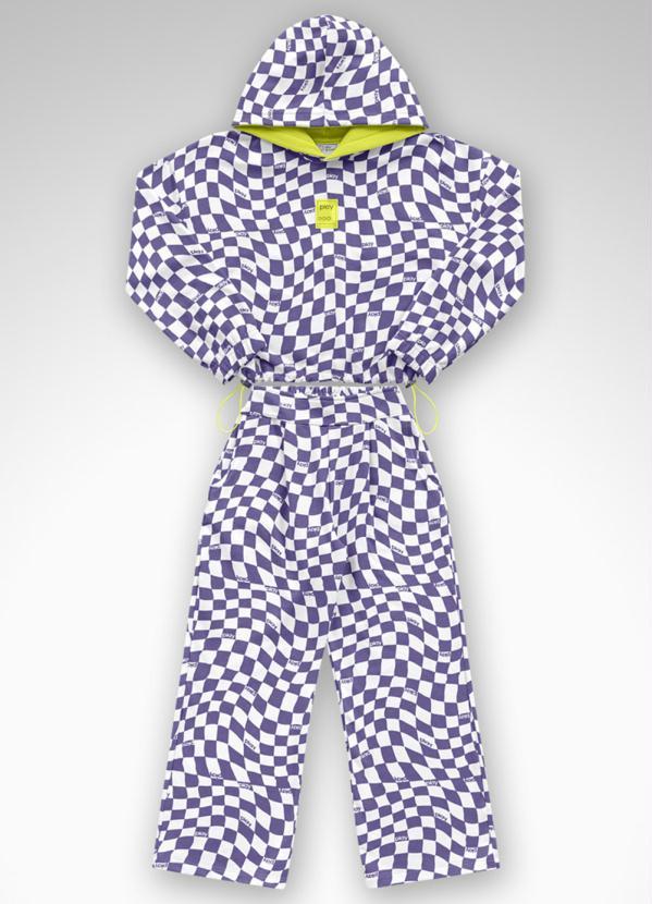 Playground - Conjunto Casaco Cropped e Calça Roxo