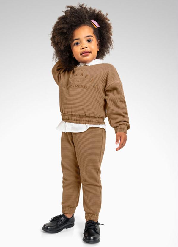 Playground - Conjunto Casaco e Calça Marrom