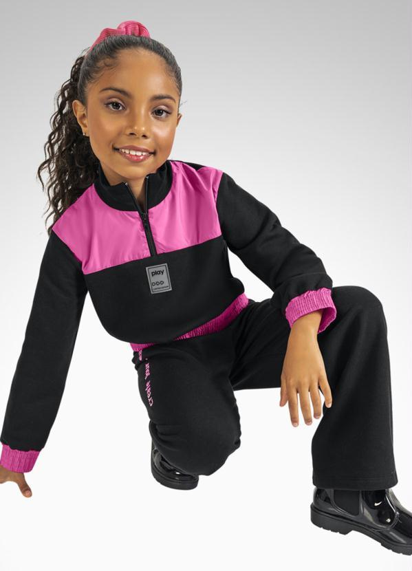 Playground - Conjunto Casaco e Calça Wide Leg Preto