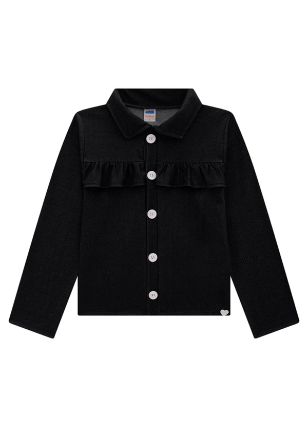 Marlan - Conjunto Casaco e Legging Jeans Preto 2