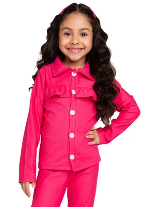 Marlan - Conjunto Casaco e Legging Jeans Rosa - MARLAN