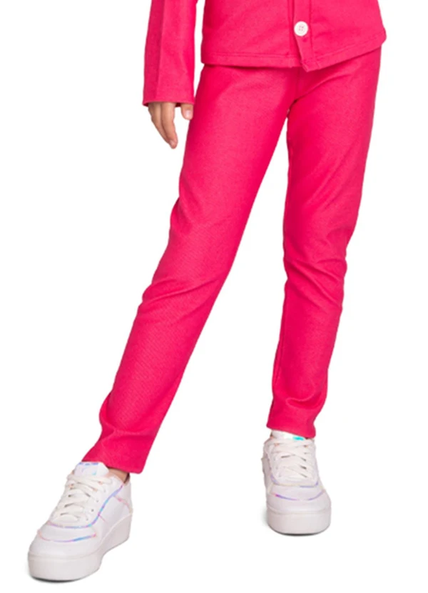 Marlan - Conjunto Casaco e Legging Jeans Rosa 3