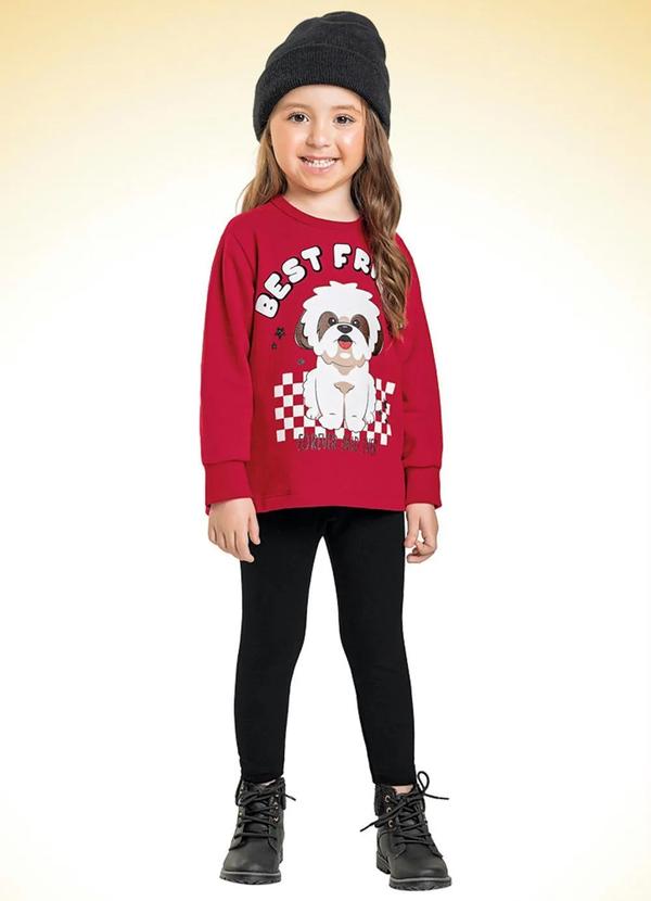 For Fun - Conjunto Casaco e Legging Vermelho