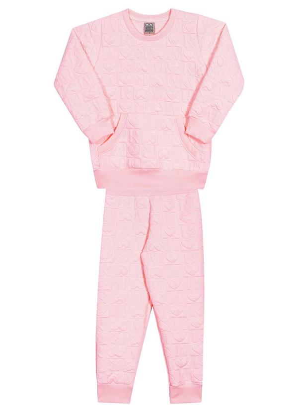 Randa Mundu - Conjunto Casaco Matelassê/Calça Matelassê Rosa