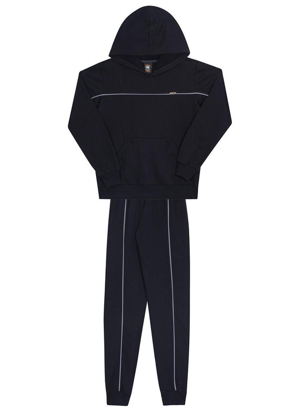 Randa Mundu - Conjunto Casaco Moletom / Calça Moletom Preto