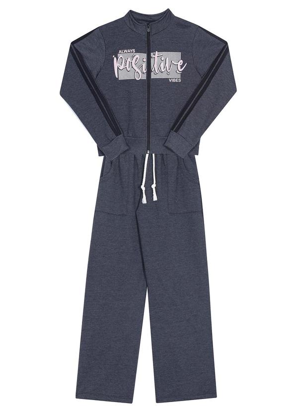 Randa Mundu - Conjunto Casaco Moletom/Calça Moletom Preto