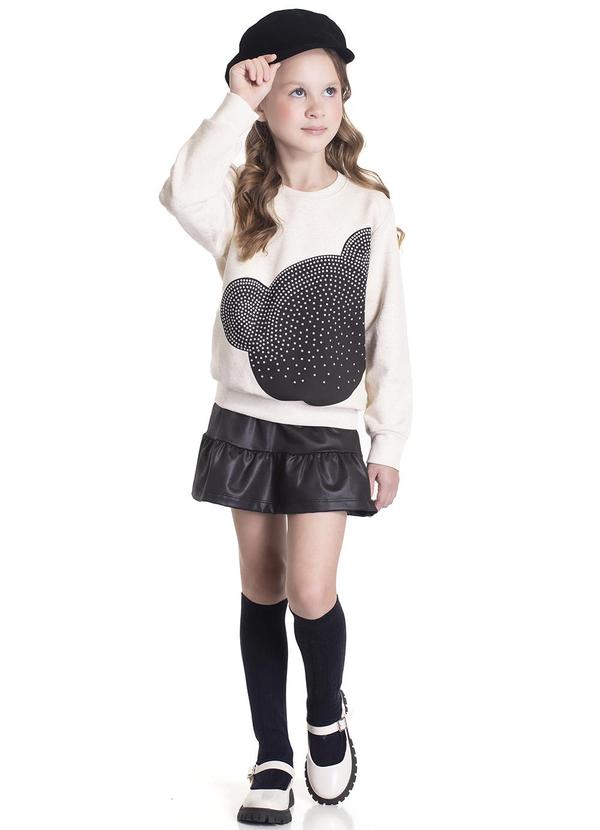 Randa Mundu - Conjunto Casaco Moletom/Shorts Saia Cirre Branco