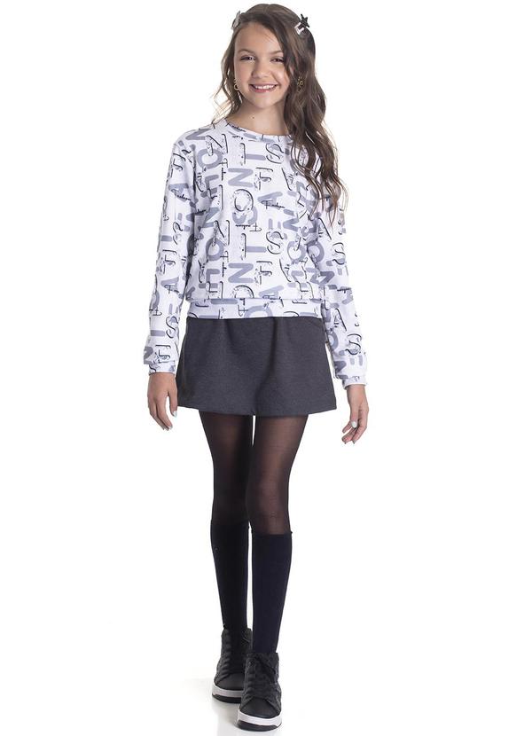 Randa Mundu - Conjunto Casaco Moli/Shorts Saia Mole Cinza 2