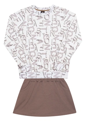 Outlet - Conjunto Casaco Molicotton/Shorts Saia Branco - OUTLET