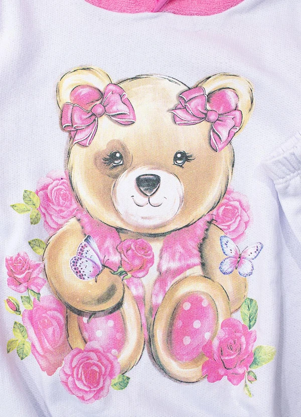 Turminha - Conjunto Casaco Peluciado e Legging Branco 2