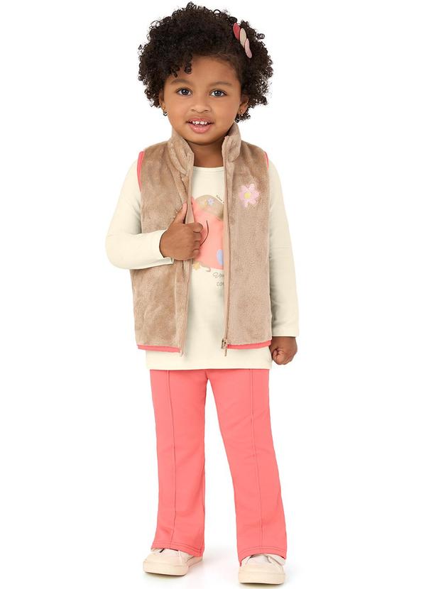 Malwee Kids - Conjunto Cavalo com Colete Bege