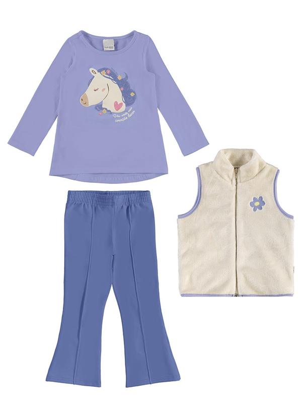 Malwee Kids - Conjunto Cavalo com ColeteRoxo