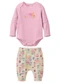 Malwee Kids - Conjunto Clochard Casinhas Off White - variação: Rosa Claro