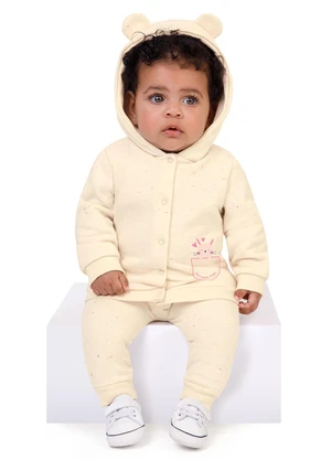 Malwee Kids - Conjunto Coelhinho em Botonê Bege - MALWEE KIDS