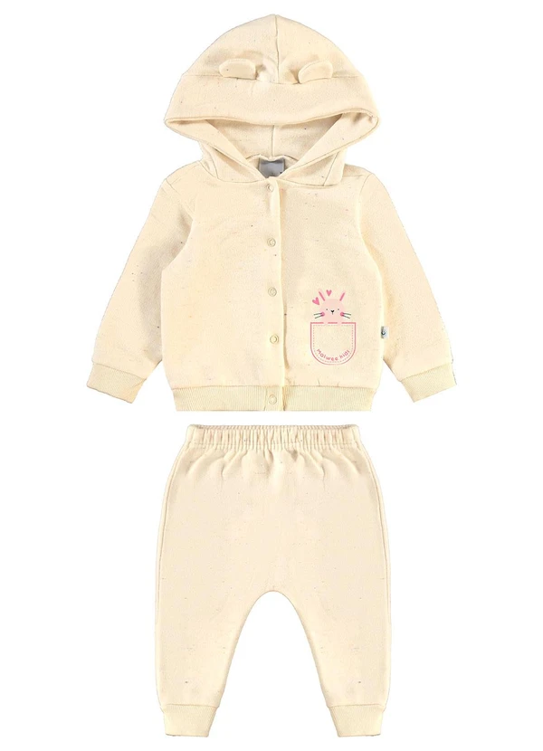 Malwee Kids - Conjunto Coelhinho em Botonê Bege 2