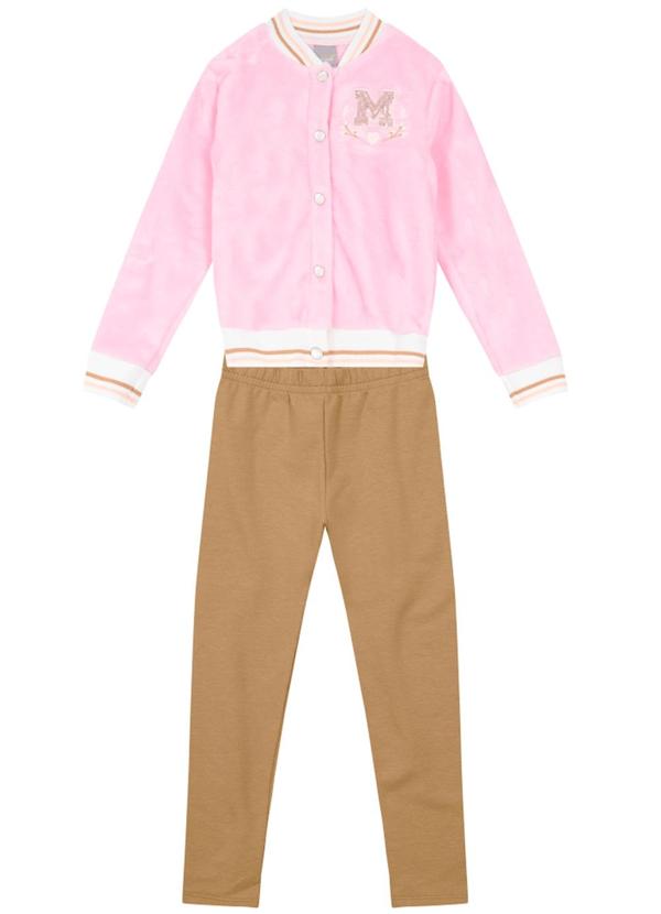 Brandili Mundi - Conjunto College Infantil Menina Rosa
