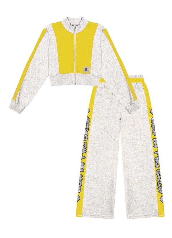 Abrange - Conjunto Color Block Jaqueta e Calça Amarelo 1