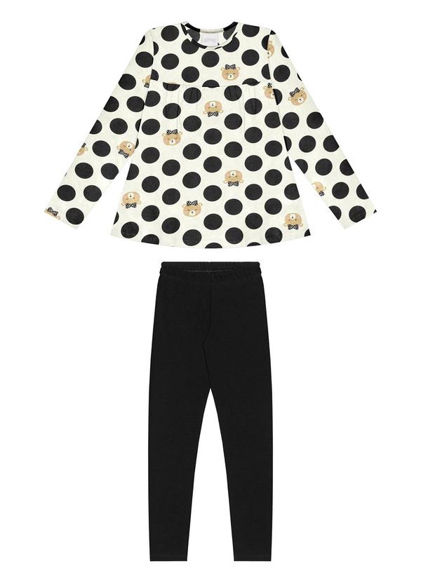 Alakazoo - Conjunto com Blusa e Calça Legging Off White