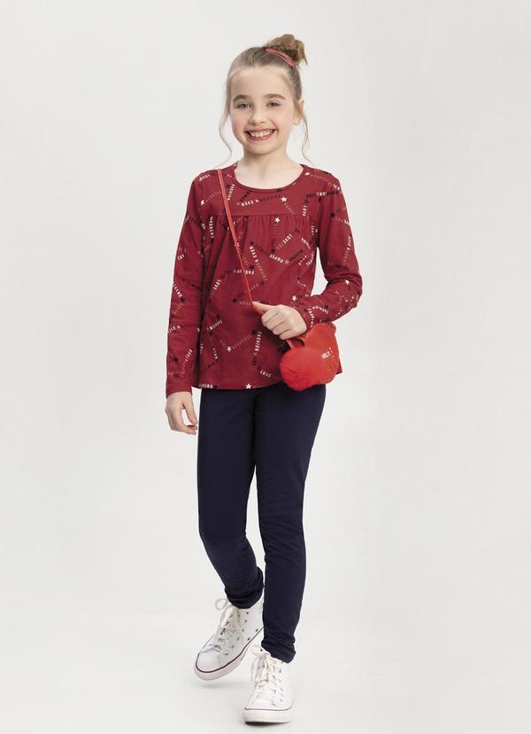 Alakazoo - Conjunto com Blusa e Calça Legging Vermelho 1