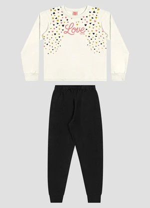 Kely Kety - Conjunto com Blusão e Calça Branco - KELY KETY