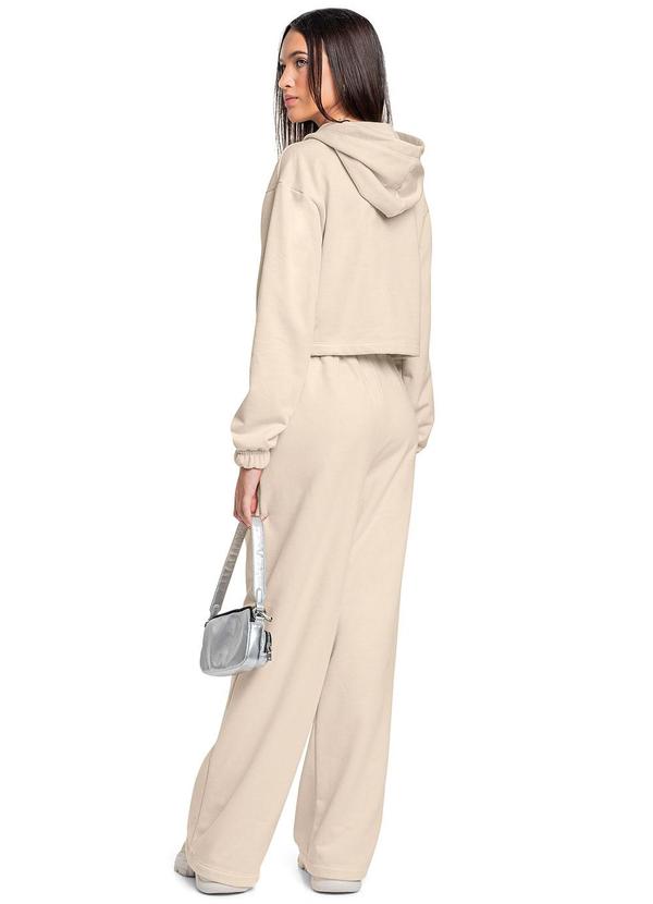 Gloss - Conjunto com Blusão e Calça Wide Leg Bege 2