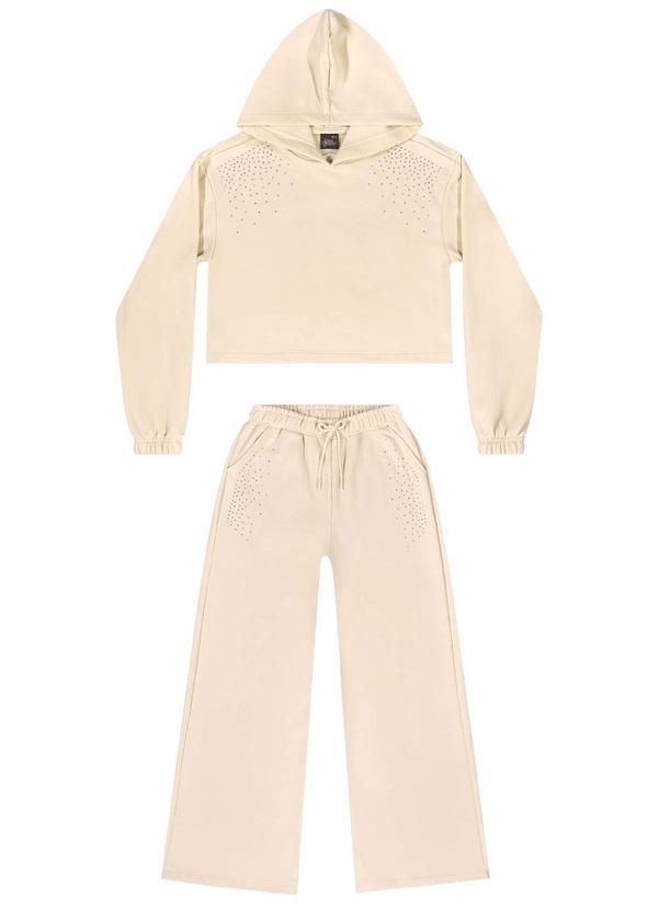 Gloss - Conjunto com Blusão e Calça Wide Leg Bege 3