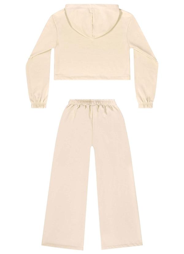 Gloss - Conjunto com Blusão e Calça Wide Leg Bege 4