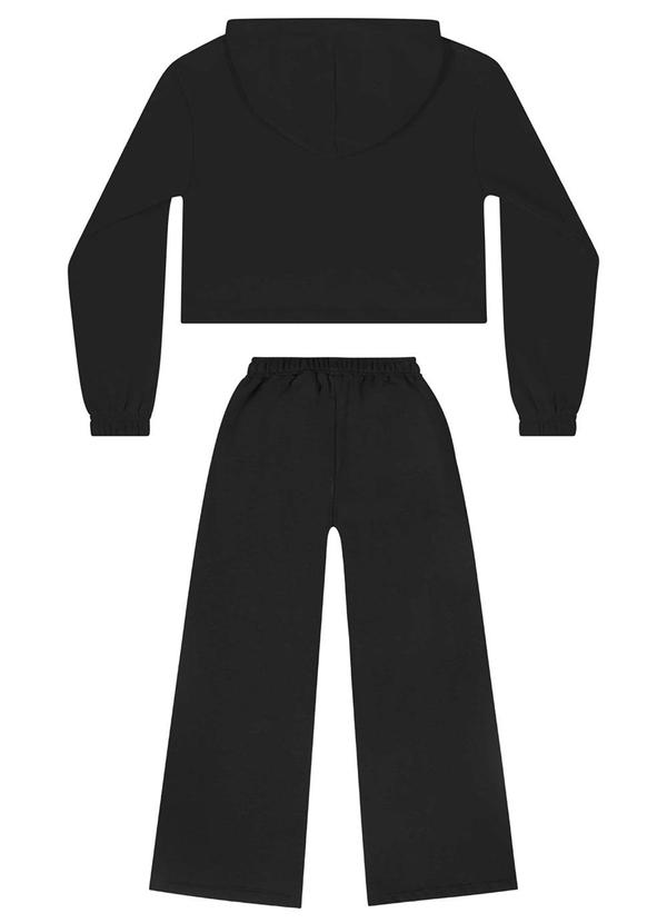 Gloss - Conjunto com Blusão e Calça Wide Leg Preto 4