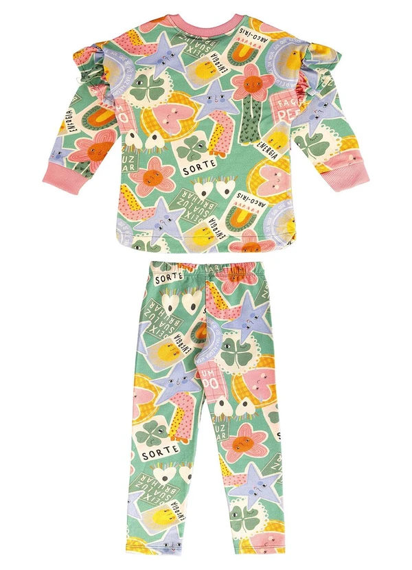 Três e Já - Conjunto com Blusão e Legging Verde 3