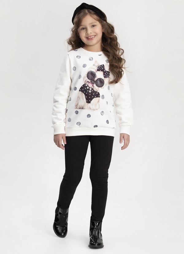 Alakazoo - Conjunto com Blusão Estampado e Calça Preto 1