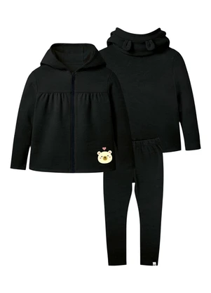 Malwee Kids - Conjunto com Bordado de Urso Preto - MALWEE KIDS