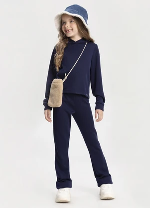 Alakazoo - Conjunto com Calça e Blusão com Capuz Azul - ALAKAZOO