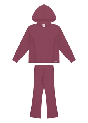 Alakazoo - Conjunto com Calça e Blusão com Capuz Vermelho - ALAKAZOO