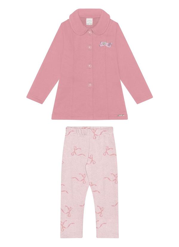 Alakazoo - Conjunto com Calça e Casaco em Moletom Rosa 1
