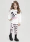 Alakazoo - Conjunto com Calça Estampada e Blusão Branco - variação: Branco