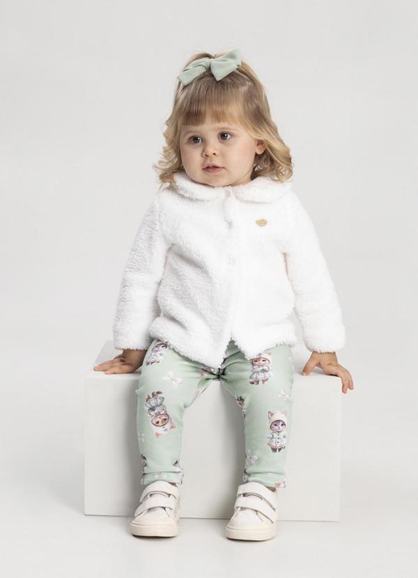 Alakazoo - Conjunto com Casaco em Pelo Carneirinho Verde 1