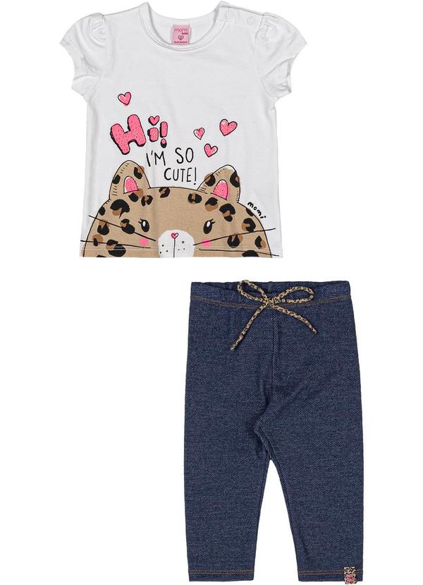 Momi - Conjunto com Estampa de Bichinho Azul