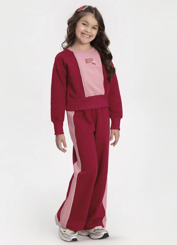 Alakazoo - Conjunto com Filetes em Lurex Vermelho