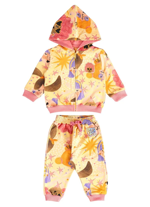 Três e Já - Conjunto com Jaqueta e Calça Amarelo 3