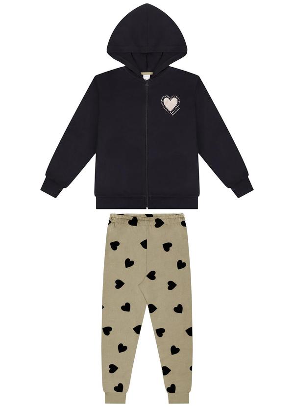 Alakazoo - Conjunto com Jaqueta e Calça Estampada Bege 2