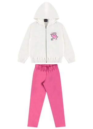 Guloseima - Conjunto com Jaqueta e Legging Branco - GULOSEIMA