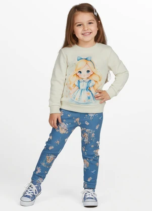 Alakazoo - Conjunto com Legging e Blusão Azul - ALAKAZOO