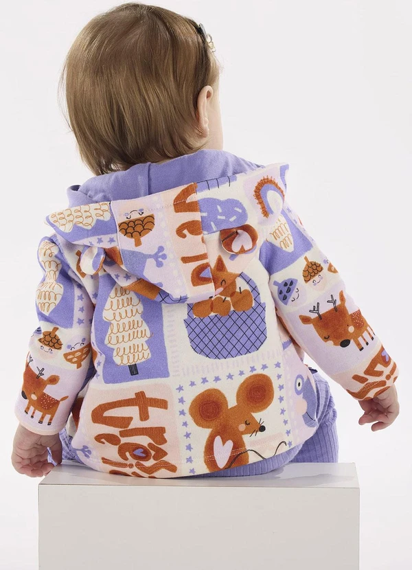 Três e Já - Conjunto com Macacão e Jaqueta Bege 2