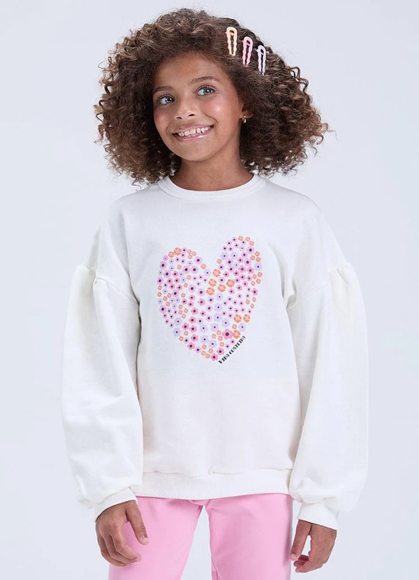 Vida Costeira - Conjunto com Manga Bufante e Coração Off White 2