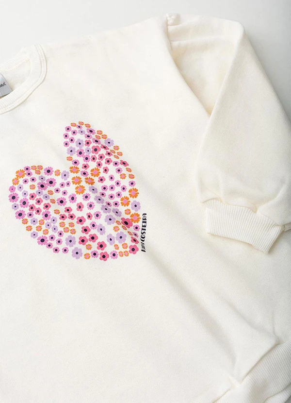 Vida Costeira - Conjunto com Manga Bufante e Coração Off White 5